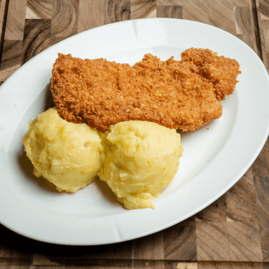 Șnitel din cotlet de porc